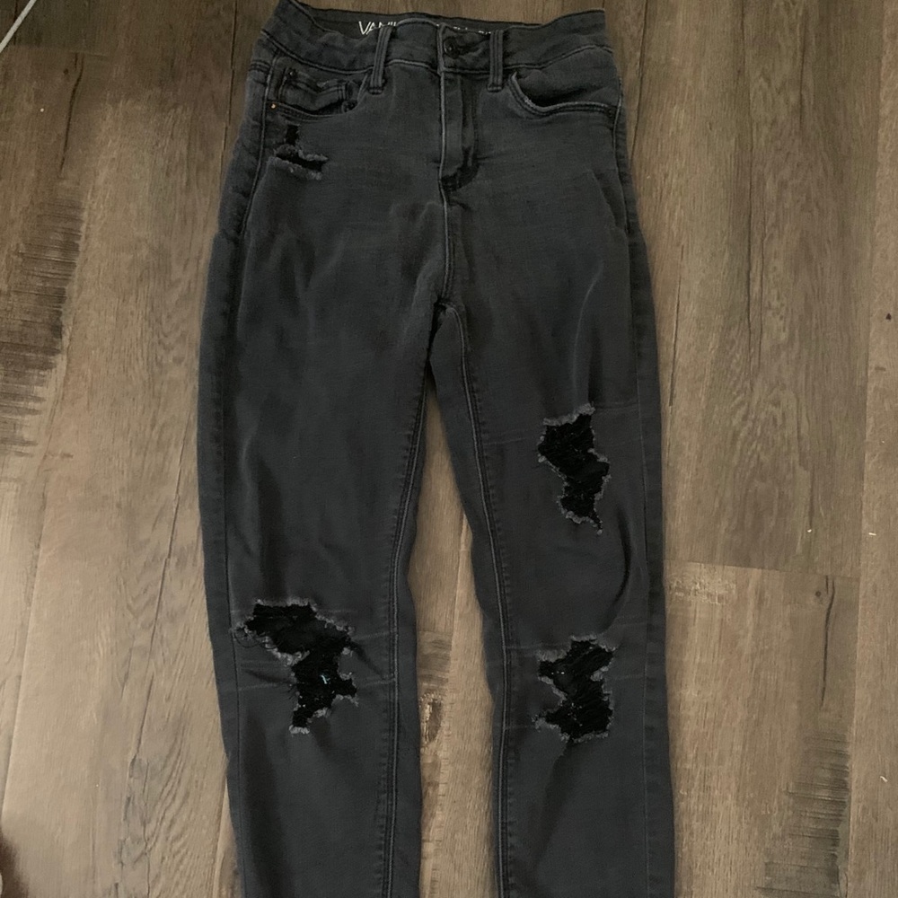 Black ripped jeans